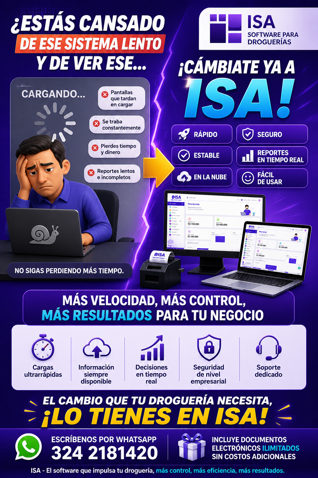 Plataforma ERP con facturación electrónica y control de inventario